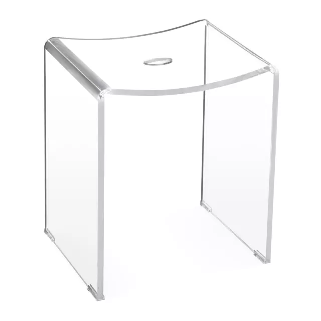Sgabello Doccia - Impermeabile in Plexiglass - 43,5 x 37 x 28 cm - Trasparente