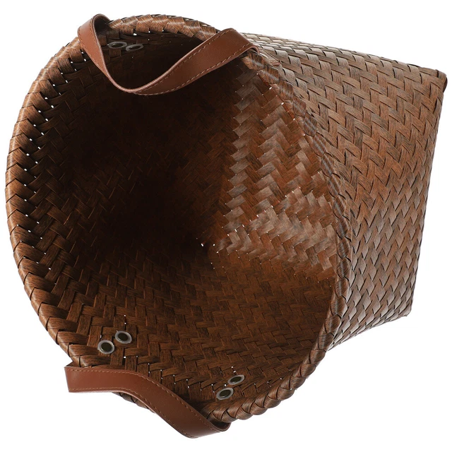 GRANDE CORBEILLE PANIER EN ROTIN OSIER RANGEMENT DECORATION