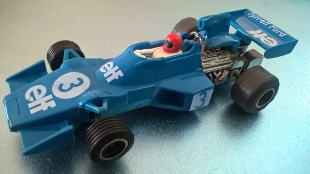 Scalextric Vintage C121 Tyrrell Ford 007 Blue No 3. Made in GREAT BRITAIN.