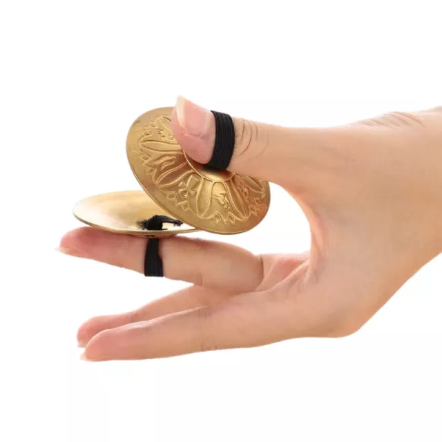 1Pair Creative Finger Cymbals Belly Dancing Cymbals Musical Instrument Saucer Ni