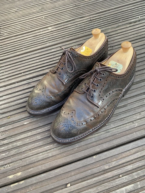 CROCKETT JONES Bristol Men s Dark Brown Suede Derby Shoes UK