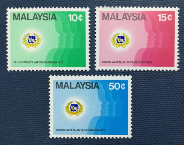 MALAYSIA 1975 International Women's Year Set of 3V SG#133-135 MLH