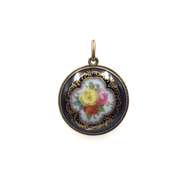Pendentif en porcelaine de Limoges Bruno Mercier avec certificat d'authenticité