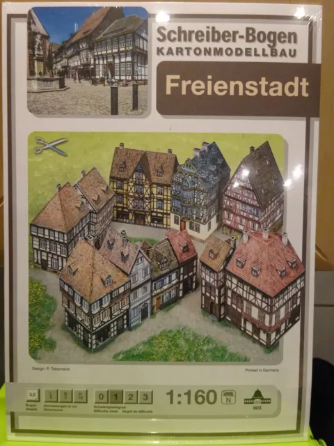 Freienstadt Altstadthäuser Schreiber-Bogen Kartonbausatz *NEU* Bastelbogen