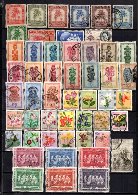 Belgian Congo. Collection Builder Of 80 All Different Vintage Stamps.  C 2 Scans