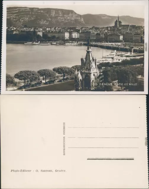 Ansichtskarte Genf Genève Panorama-Ansicht 1970