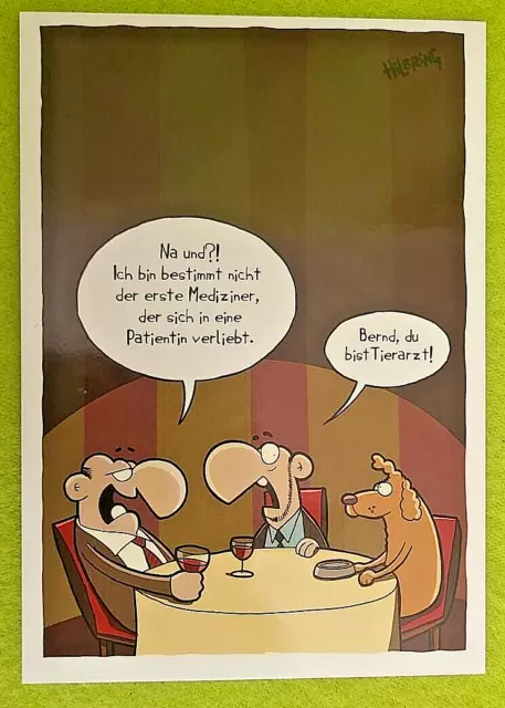 Ansichtskarte Karikatur: "... nicht der erste Mediziner ..." Humor Satire