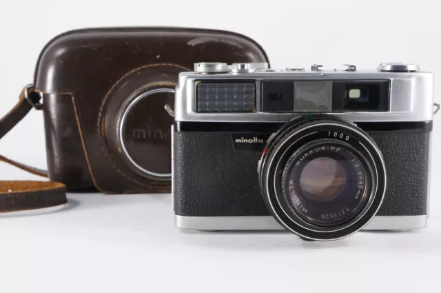 Minolta AL 35mm Rangefinder Film Camera with Leather Case JAPAN