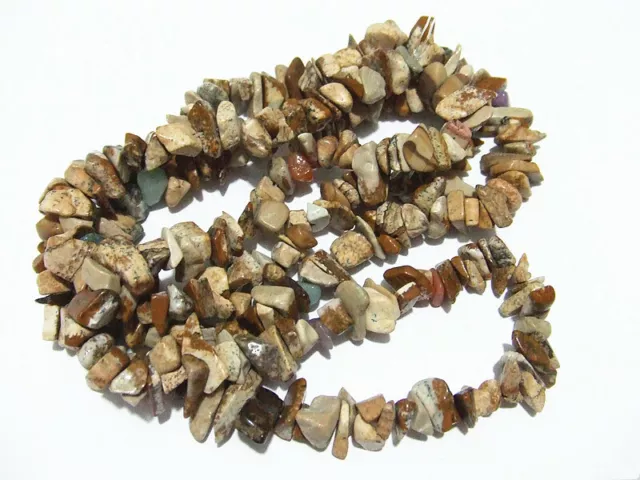 40pz chips pietra in diaspro paesaggio 5-13mm  bijoux