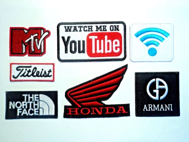 1x Iconic Patches Embroidered Cloth Badge Applique Iron Sew On MTV Youtube Wifi
