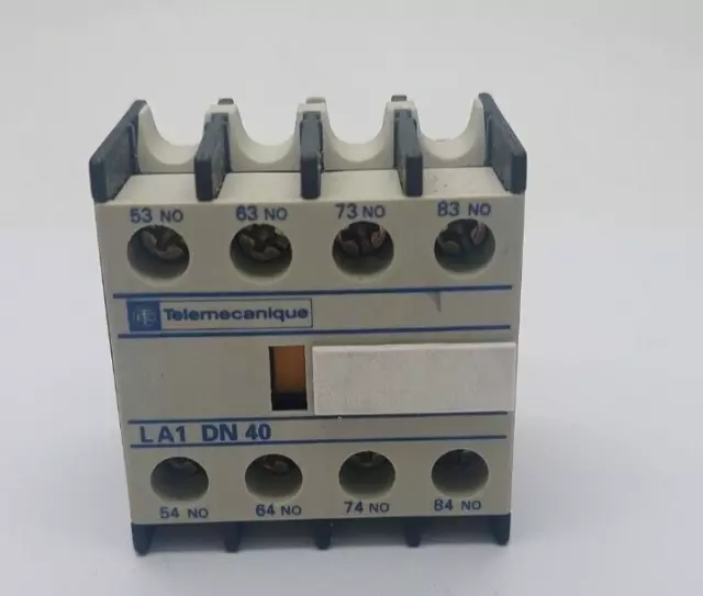 Telemecanique Contactor Auxiliary  Contact Block LA1 DN 40  4N N/C  LA1DN40