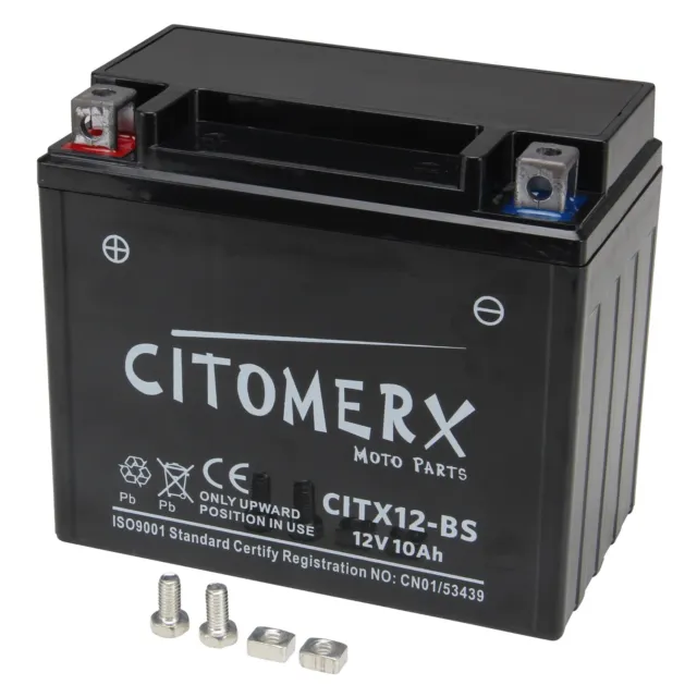 Batterie Wartungsfrei YTX12-BS 10AH für Kawasaki ER-6N 650 D ABS ER650C Bj.09-11