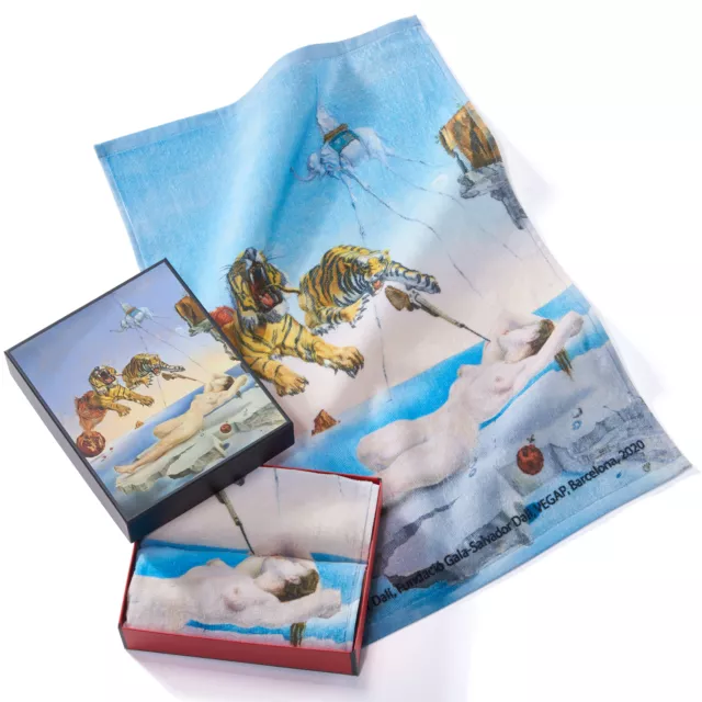 MuseARTa 2 Stück Gästehandtücher Salvador Dalí - Traum ca.60x40 cm Geschenkbox