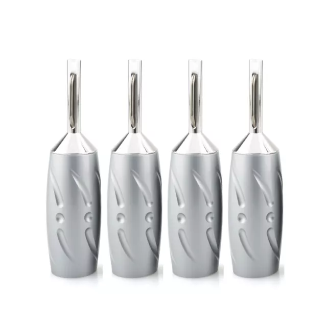 4x Viborg VB402R Reines Kupfer Rhodiniert Bananen Stecker für Lautsprecher Kabel