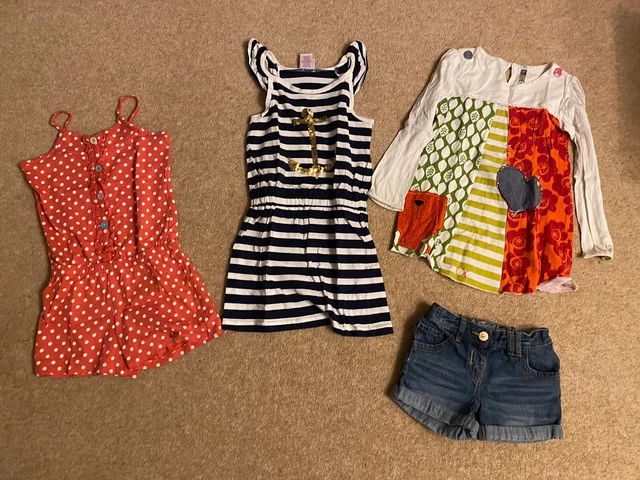 Girls Next M&S summer bundle Age 4-5 dress, shorts, top