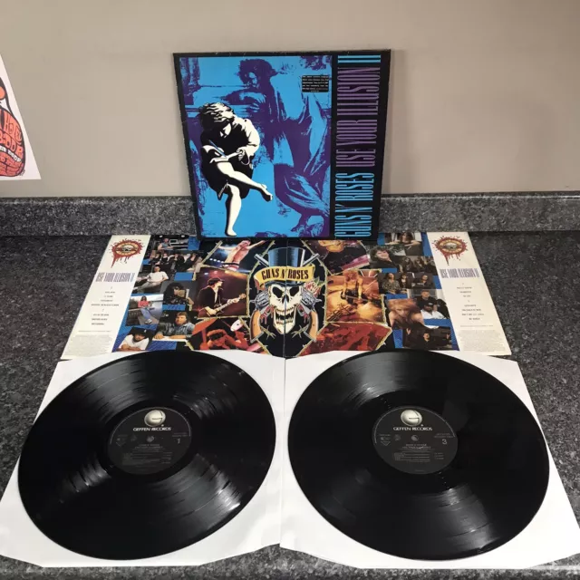 2Lp Vinyl Guns N' Roses Use Your Illusion Ii  Gef 24420 Europe 1St Press Ex-/Nm