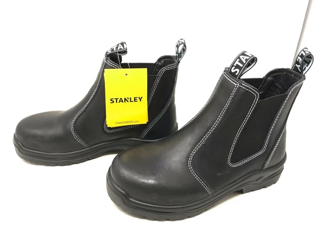 Womens Stanley (SWC171S) Dredge Steel Toe Black Slip on Boots (W117)