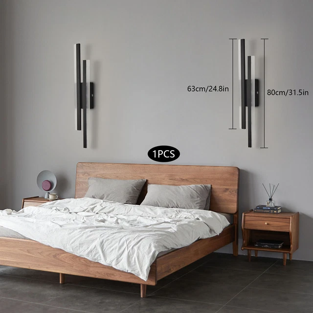 Luces de tocador LED modernas negras mate con luz blanca para accesorios de iluminación de baño