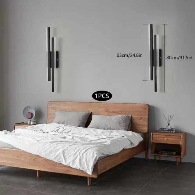 Luz blanca moderna LED negra mate luz de tocador para accesorios de iluminación de baño