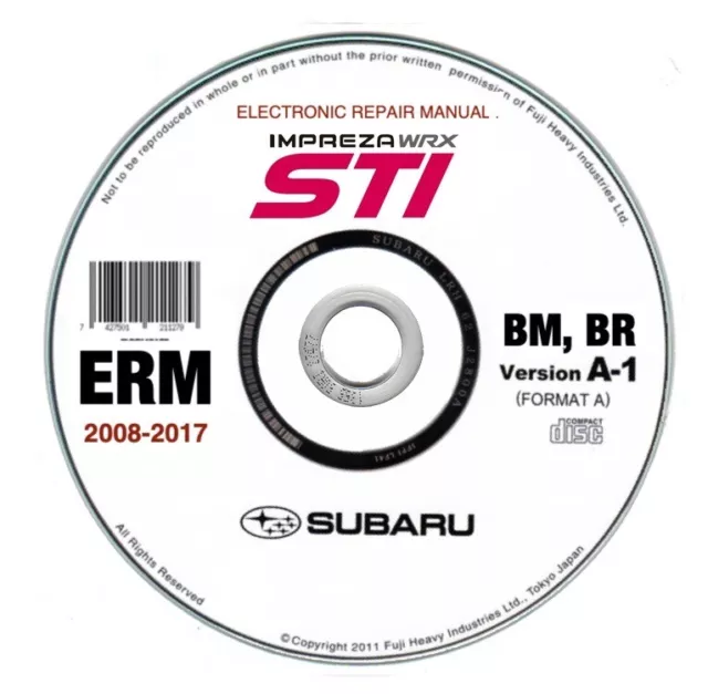 Subaru Impreza WRX STi  (2008-2017) manuale officina - repair manual