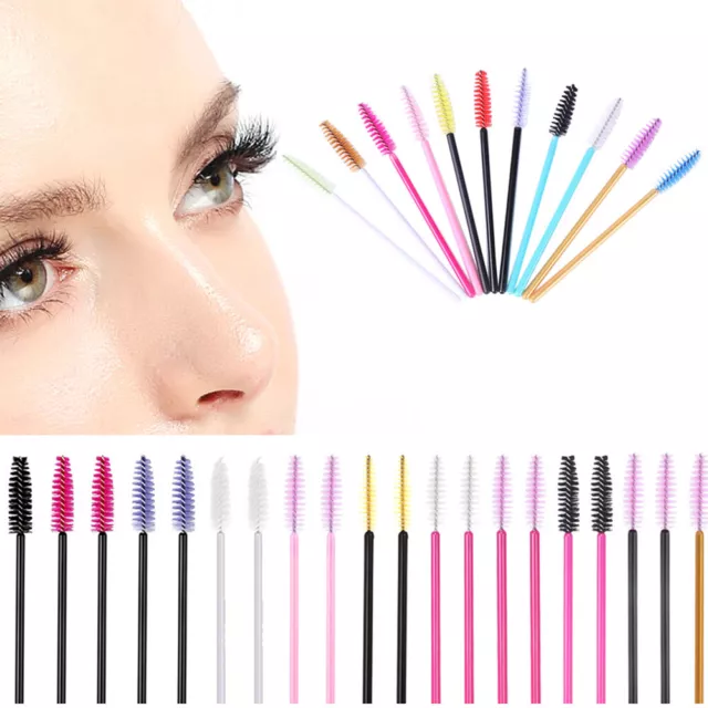 50/100PCS Disposable Eyelash Mascara Brushes Wands Applicator Makeup Kits