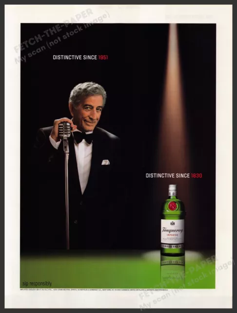 Tanqueray Gin Tony Bennett 2000s Print Advertisement Ad 2002