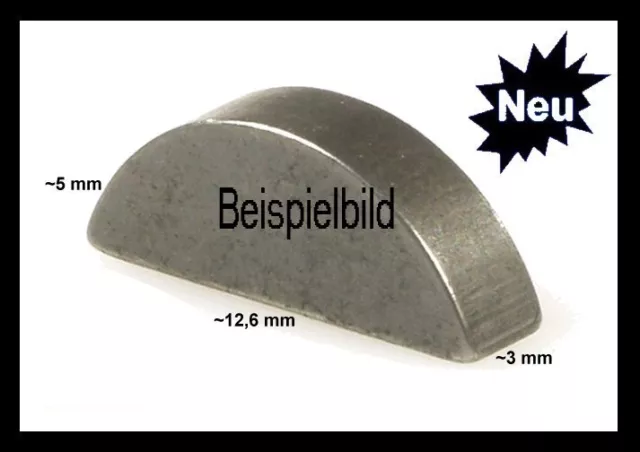 Vespa Halbmond Keil Scheibenfeder Kurbelwelle LiMa KuLu, PK 50 80 125 S XL XL2