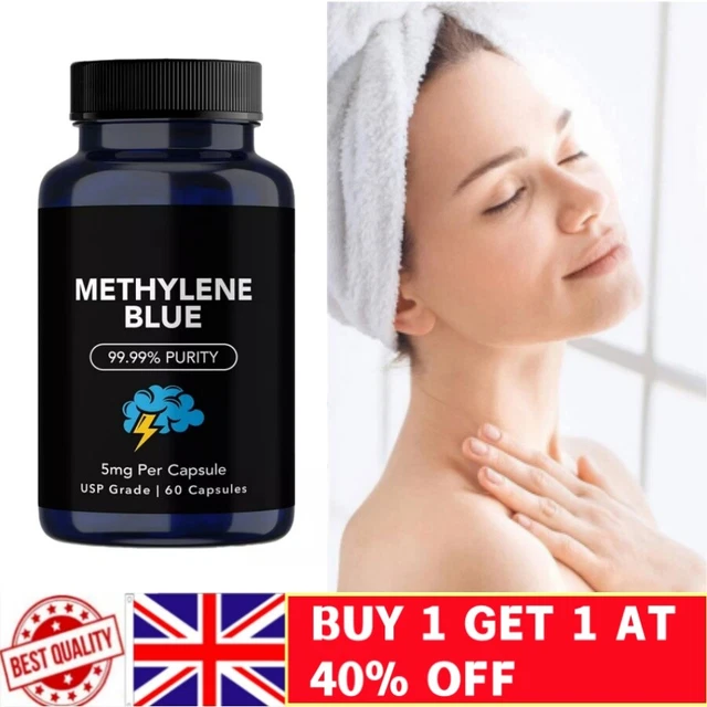 NEW METHYLENE BLUE Capsules,5mg,USP Grade,99.99% Purity, 60 Capsules £ ...