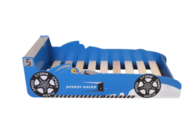 Toddler Bed Race Cars Speed Kids Junior Bed with Luxury Foam Mattress Made in UK