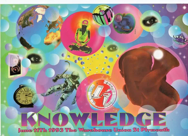 KNOWLEDGE RAVE FLYER 11/06/93 A4 The Warehouse Plymouth - MINT ...