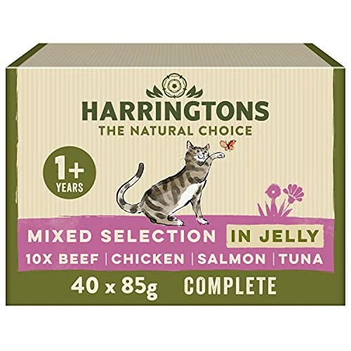 Harringtons Grain Free Mixed Selection in Jelly Wet Cat food - Beef, Chicken, &