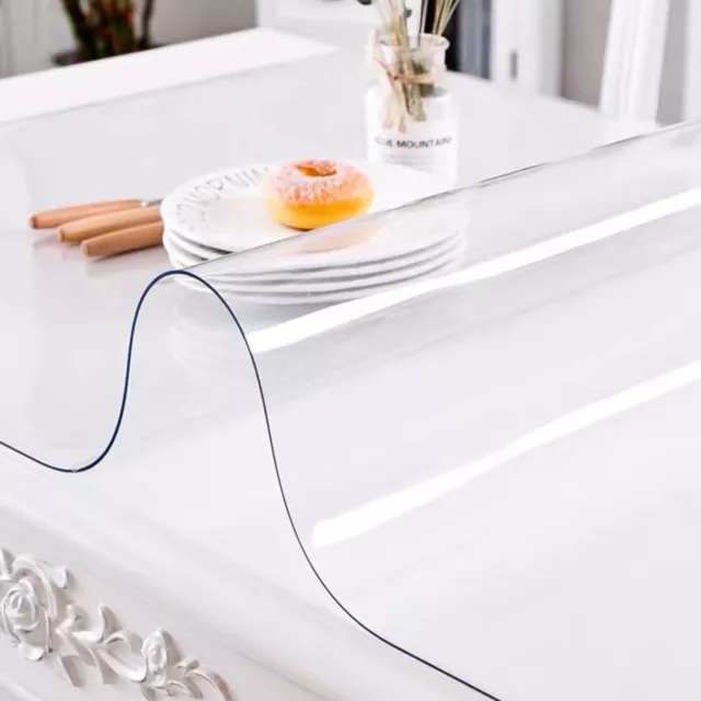 Protection de table en PVC transparent sur mesure - Nappe : :  Cuisine et Maison