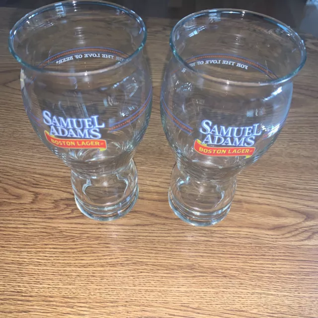 Samuel Adams Boston Lager For the Love of Beer Glasses 22 oz Pair