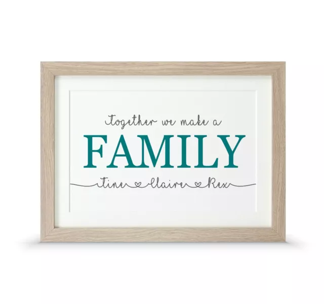 Personalised Our Family Gift | Name print for family |  New Home Christmas gift