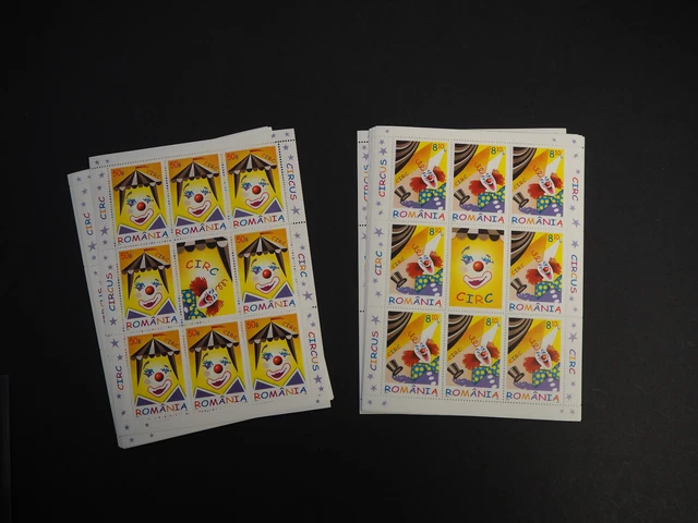 Rumänien 2011, KB Serie "Zirkus" **/MNH, MiNr. 6533/34 KB (7), ME 392,-