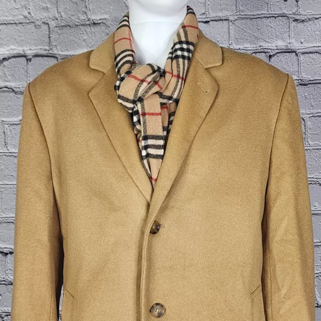 Michael Kors Wool/Cashmere Beige Coat, Men's 46R