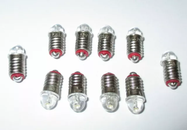 LED Ersatzlampen für Hausbeleuchtungen E5.5 16-24V  -  10 Stück   "NEU"