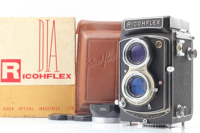 [Near MINT］Ricoh Ricohflex New DIA TLR Film Camera Riconar 80mm F3.5 From JAPAN