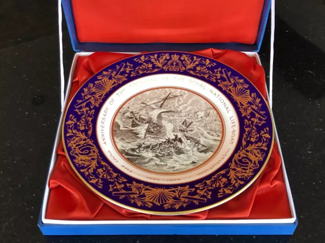 Royal Worcester Limited Edition Plate 1974 - 150Th Anniversary Of The Rnli