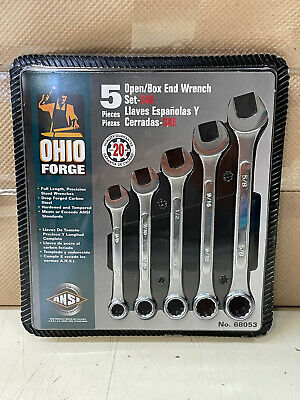 Ohio Forge 5pc SAE Open/Box End Wrench Set 68053