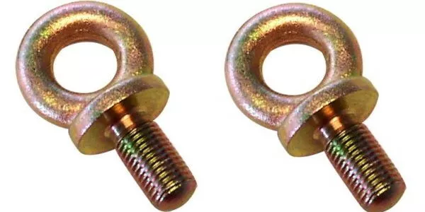 2 x Seatbelt Harness Eye Bolt 7/16" UNF Thread Length 1" (23mm) FIA MSA Approved