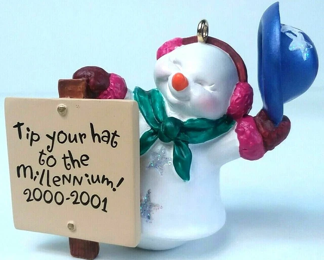 2000 Hallmark Keepsake Ornament Millennium Snowma'am Snowman