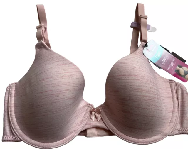 Maidenform 34D One Fab Fit Coverage Underwire Shaping T-Shirt Bra 7959 Pink New