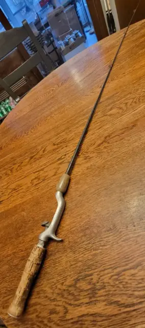 ANTIQUE STEEL FISHING Casting Rod Betts & Boddeus Smooth-Caster Detroit 16  Mich. $10.99 - PicClick