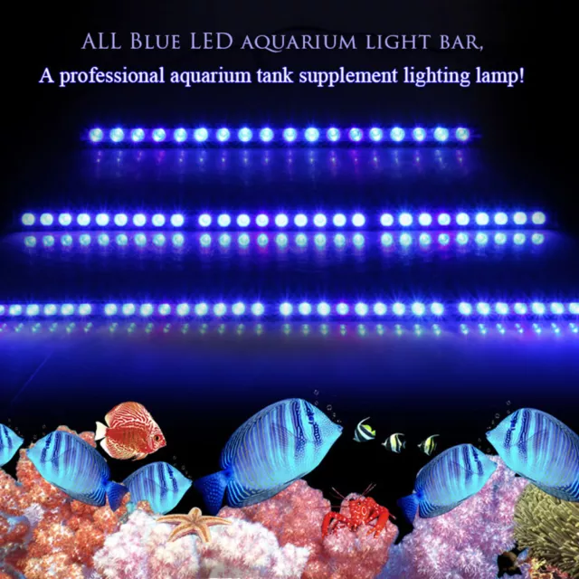 470nm Led Aquarium Bar Light 21.65"/33"/45" Blue Spectrum Strip Light for Tank