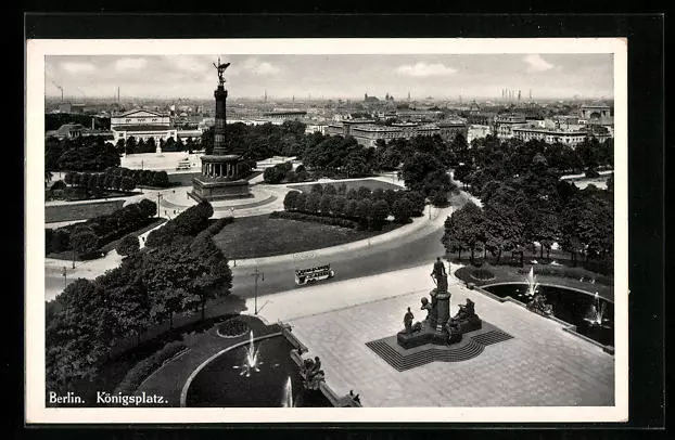 Ansichtskarte Berlin-Tiergarten, Denkmal am Königsplatz