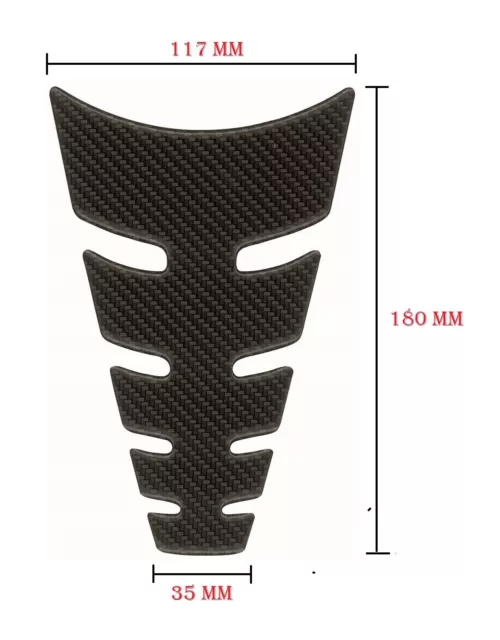 Paraserbatoio Tank Pad Parazip Paragraffi Adesivo in Resina Carbon Look per Moto