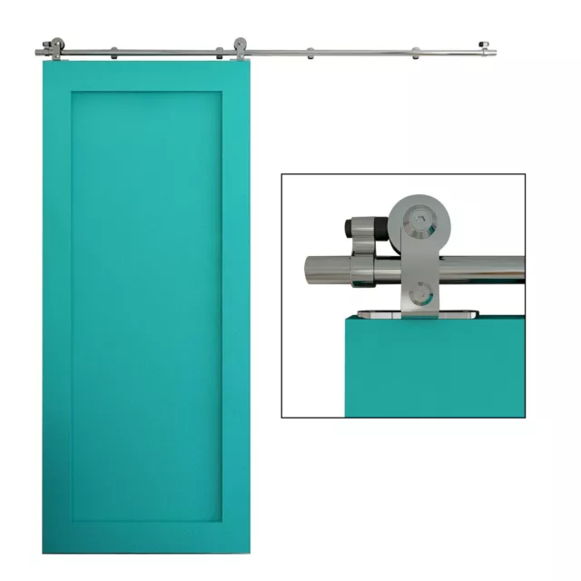4-20FT Stainless Steel Sliding Barn Wood Door Hardware Kit Single/Double Door
