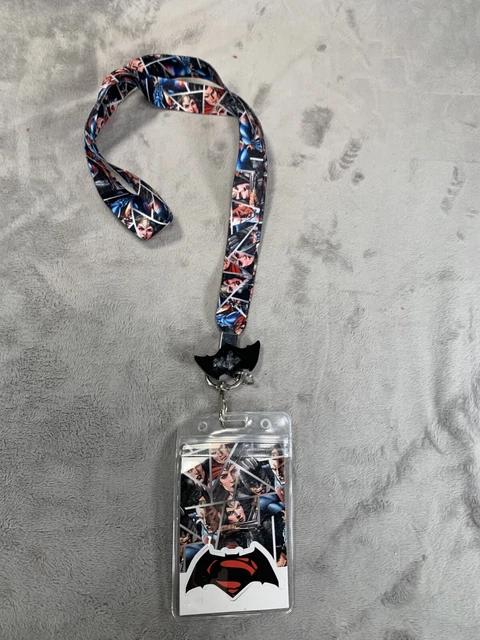 DC Comics Dawn Of Justice Batman VS Superman ID Card Holder Lanyard W/Charm