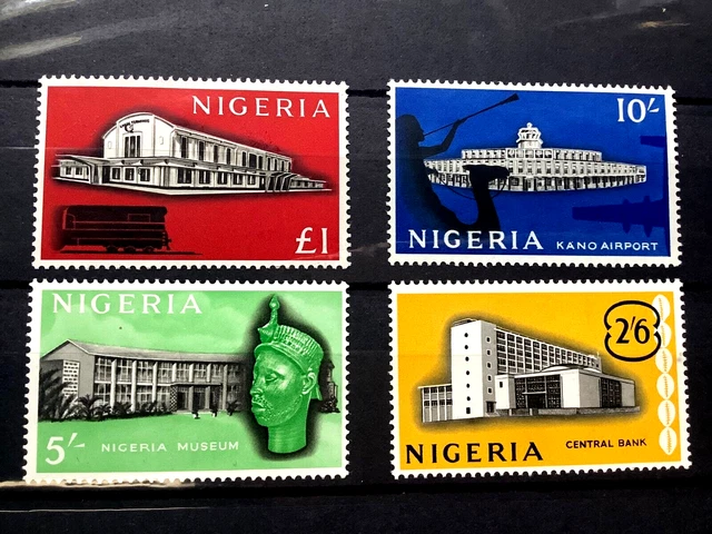Nigeria - 1961 QEII HIGH VALUES,   2s6d-£1 , Fine M MINT  # A13